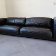 Cini Boeri - Gradual Lounge Sofa Black Leather Knoll/Gavina