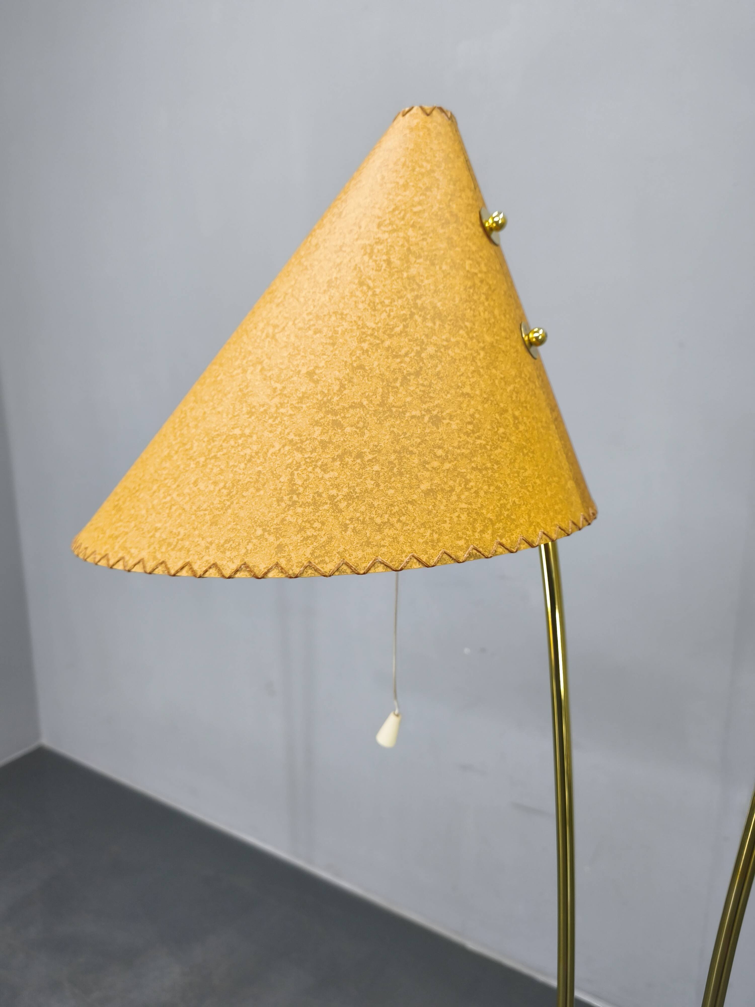 Mid Century Japanese Style Brass Floor Lamp, 1960s