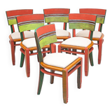 6 chaises Art Déco