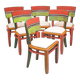 6 Art Deco chairs