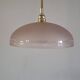Pendant light, frosted pink glass