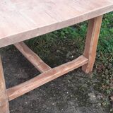 Farm table 2 drawers solid oak raw wood