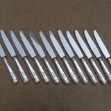 12 entremets Christofle  knives silver metal stainless steel blade model Vendome