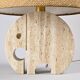 Paire de lampes de table "Éléphant" en travertin par Fratelli Mannelli, vers 1970