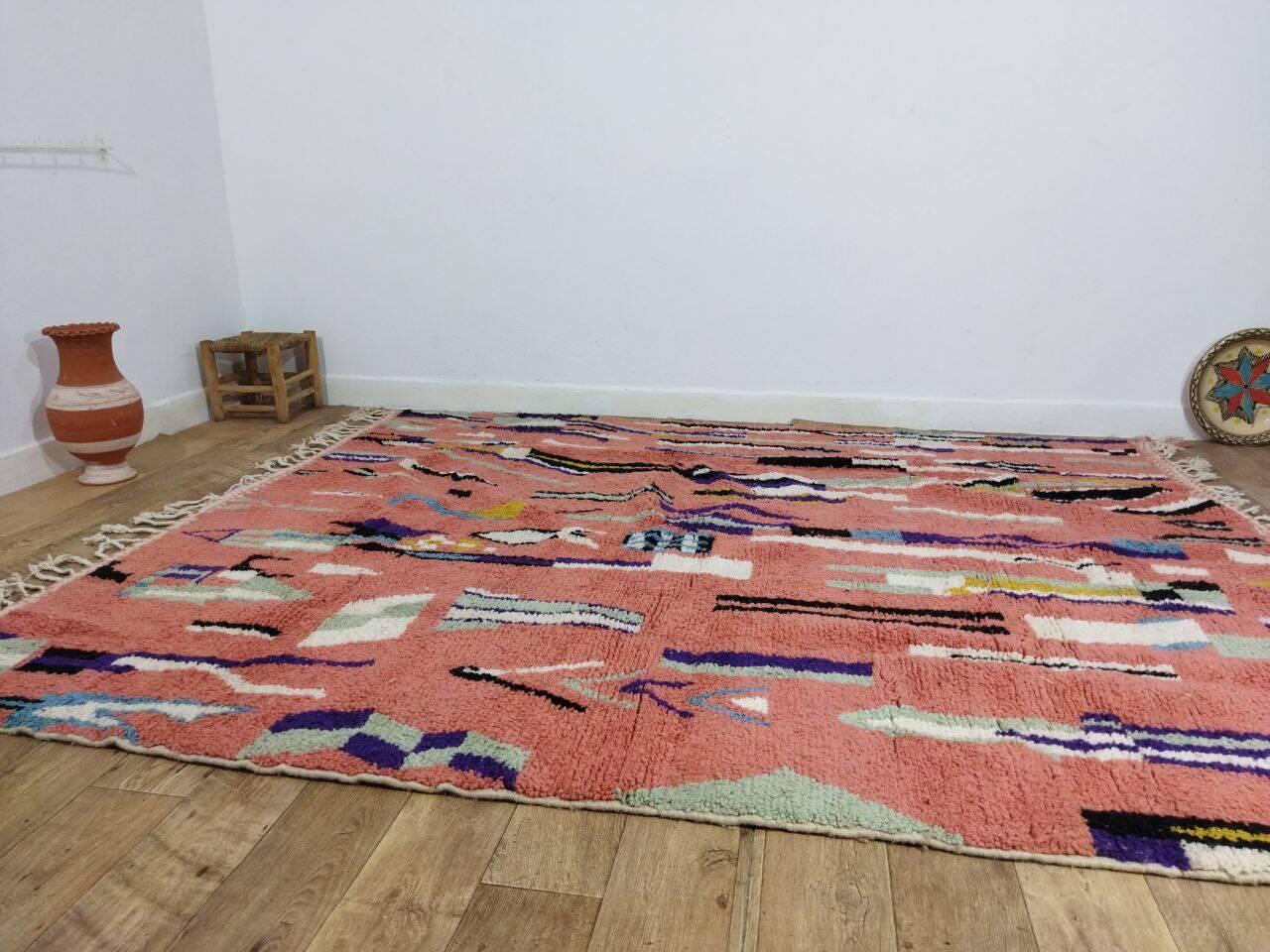 Handmade Moroccan Berber rug 290 X 237 CM