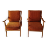 Paire de fauteuils scandinave wrenger