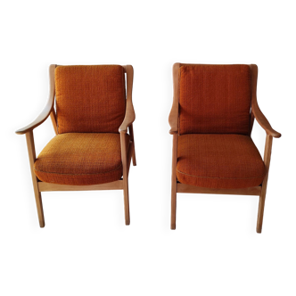 Pair of Scandinavian Wrenger armchairs