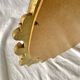 Baroque wall mirror in gilded plaster - height: 62 cm