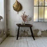 Brutalist solid wood console