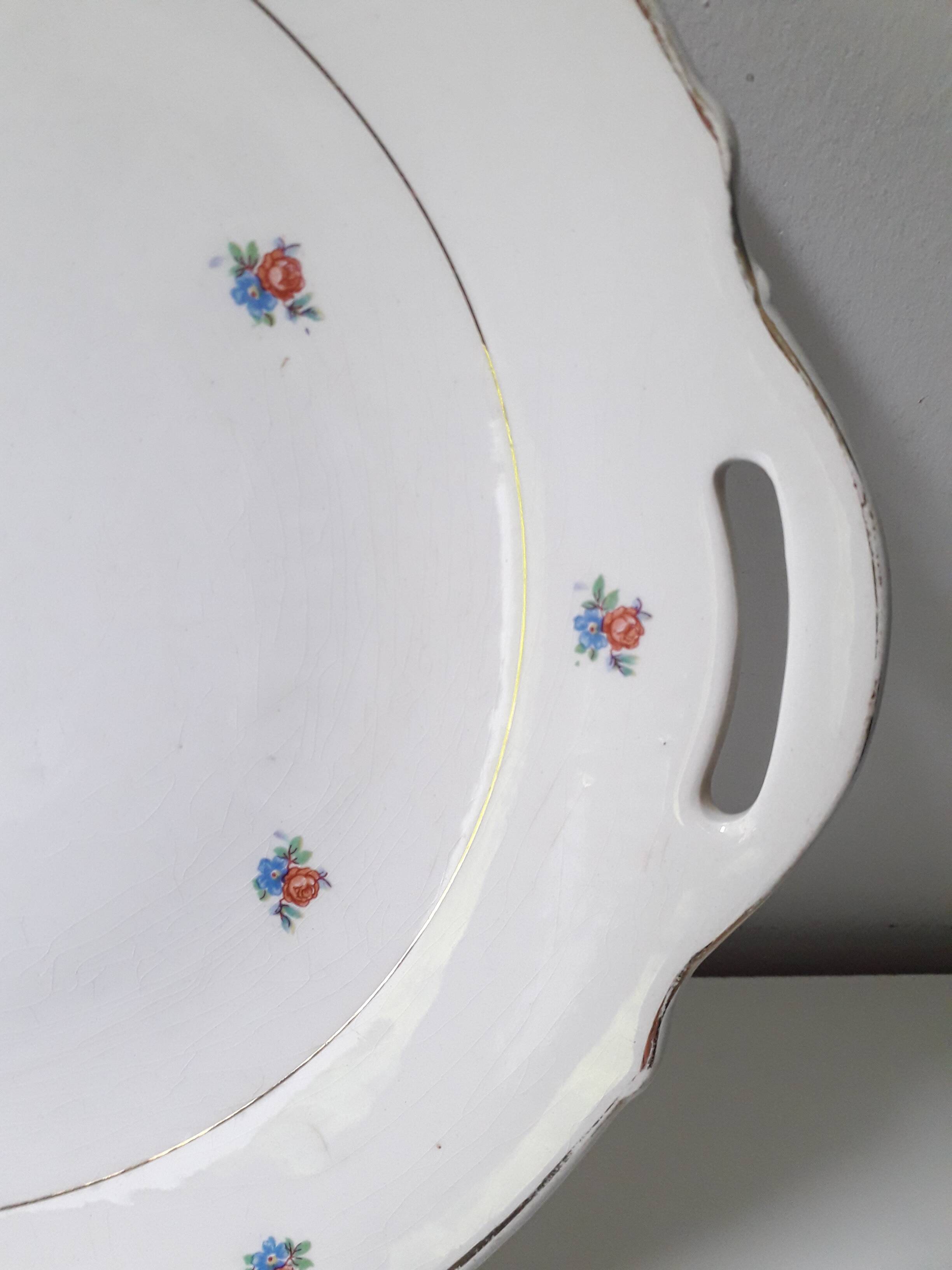 Luneville porcelain pie dish (29cm) A1