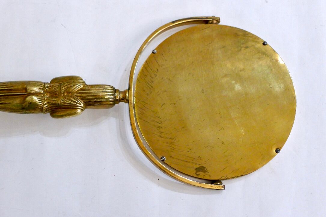 Egyptian standing mirror, made of brass 14x34cm