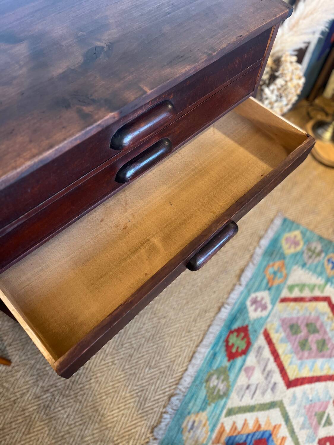 Vintage wooden architect's professional furniture