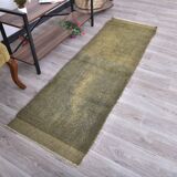 Green Berber Runner Rug 66x209Cm SK 241302
