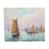 Old painting on canvas signed François Dandleuf