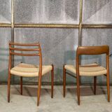 2x Niels O. Møller dining chair in teak Model 75, 1960s Denmark