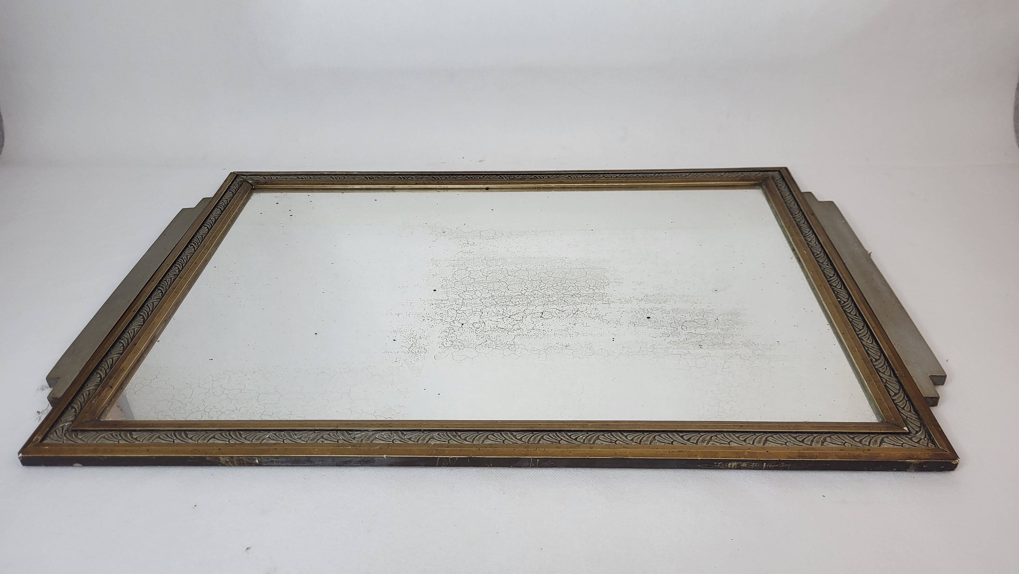 Painted wooden mirror