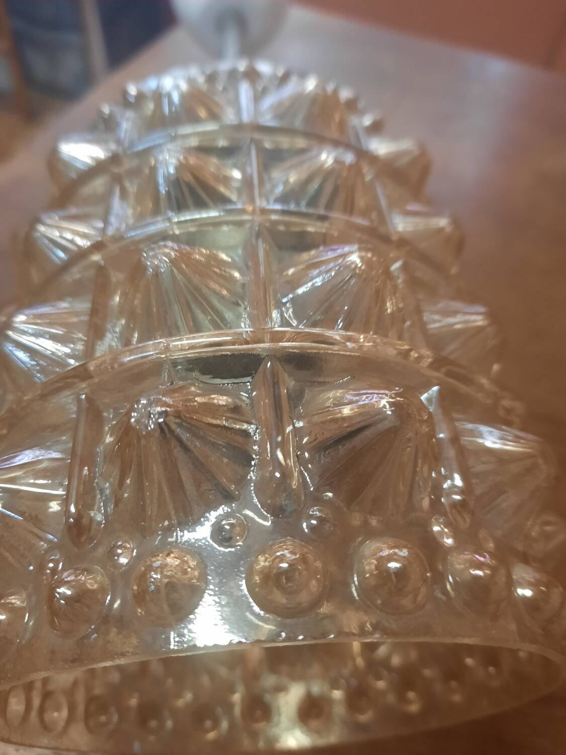 Vintage glass pendant light