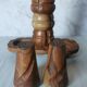 Carved wood shells salt and pepper shaker