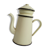 Enamelled yellow coffee maker
