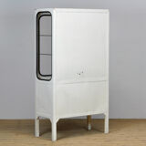 Glass & iron medical cabinet 1970s