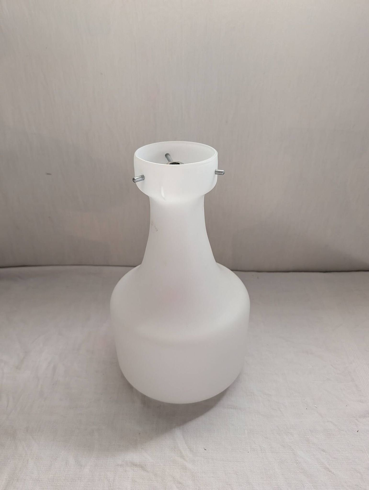 White opaline lampshade from the 1960s