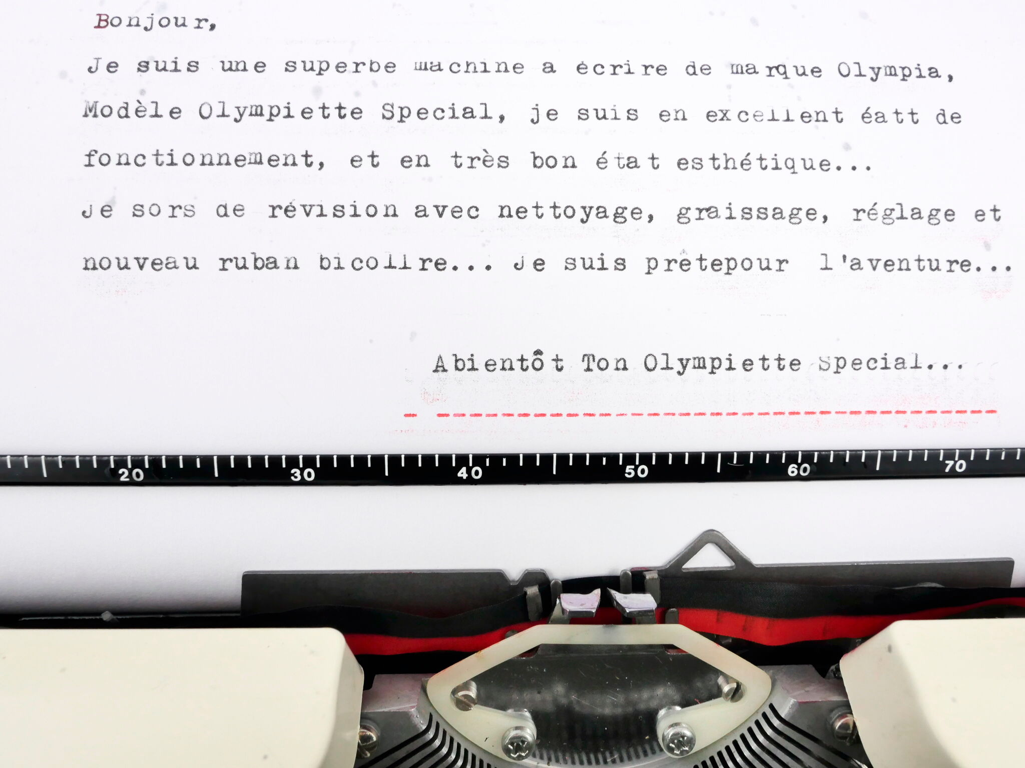 Machine-typer Olympiette Special Olympia