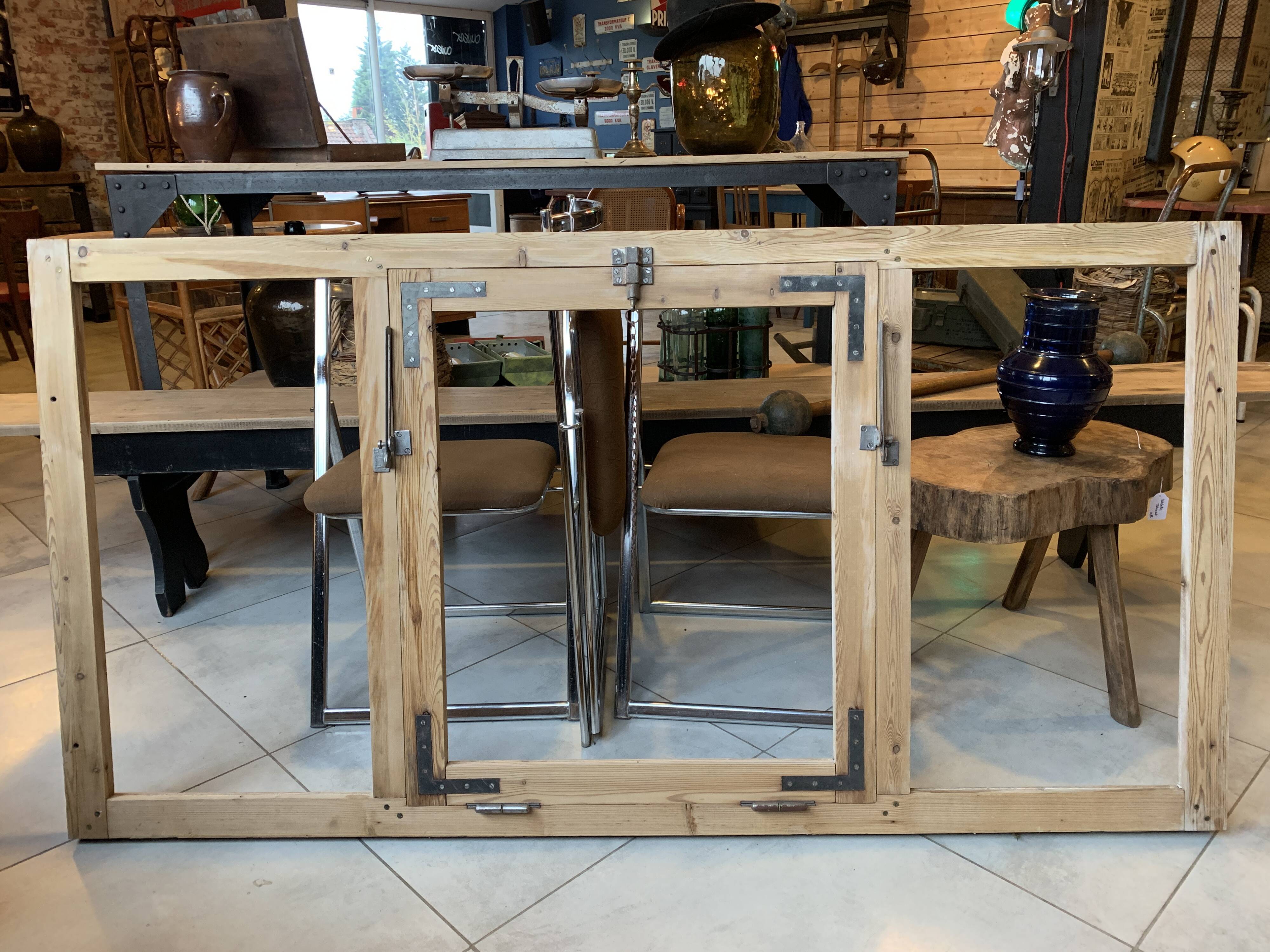 Old wooden workshop window