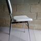 Pair of chrome and white 1960 skaï chairs
