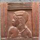 Pair of carved African wall panels in wood – vintage tribal art