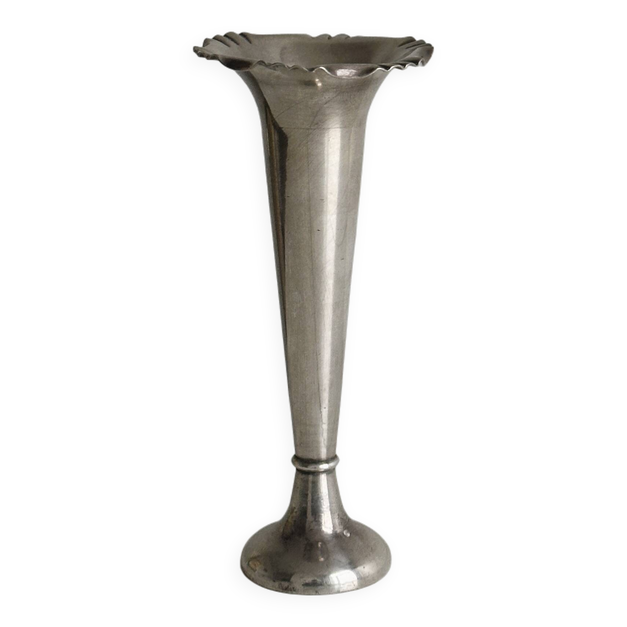 Small metal soliflore vase