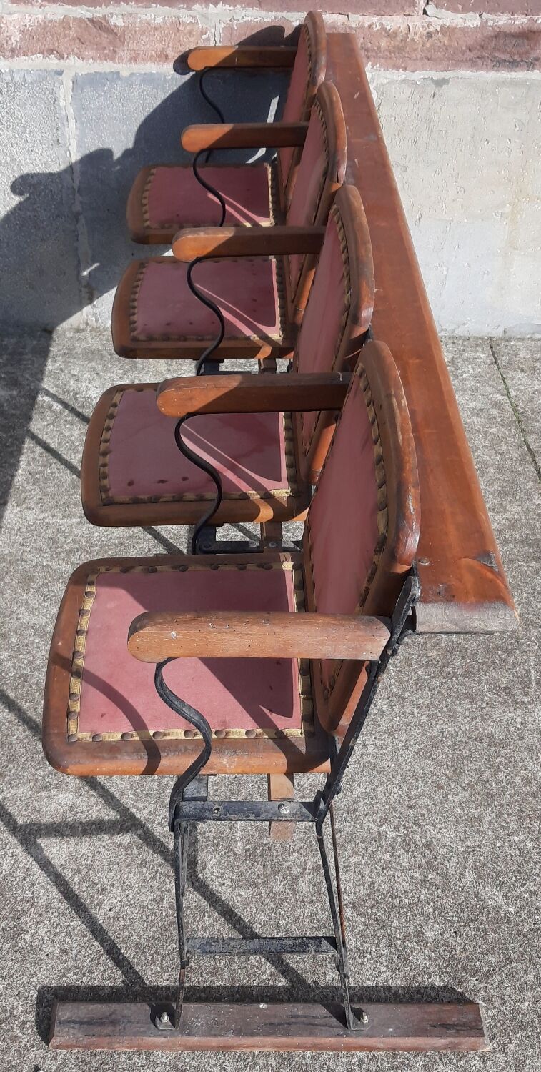 4 seater cinema bench