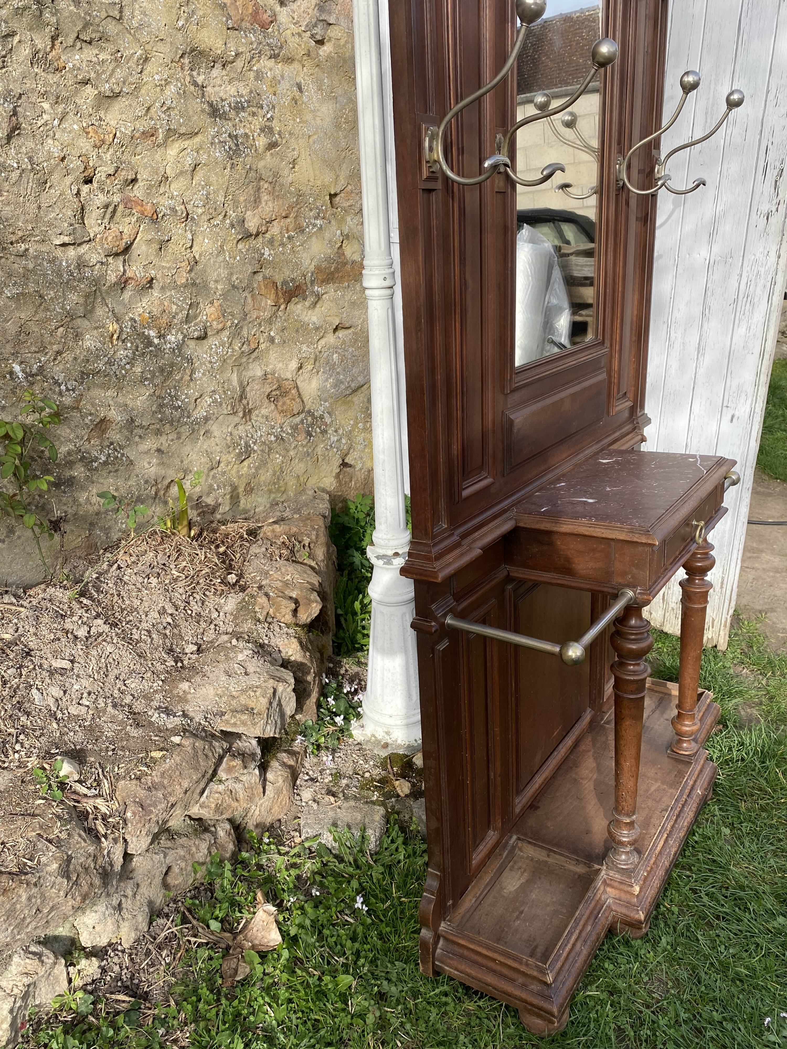 Wall coat rack entrance 218x112cm from the 1920s 1930s