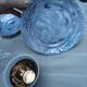Vintage Marble Purple & Gold Interior Porcelain Coffee/Tea Trio -