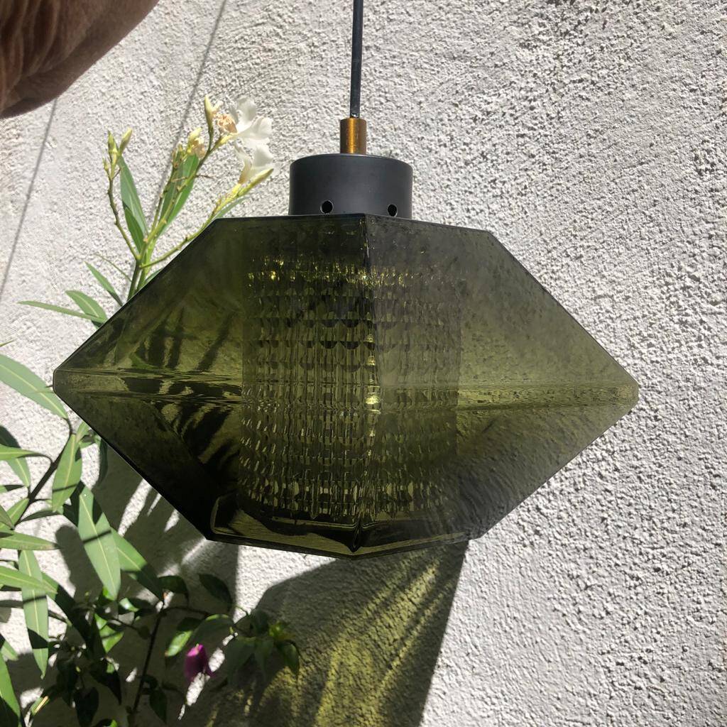 SCANDINAVIAN GLASS PENDANT PENDANT BY CARL FAGERLUND, 1960s