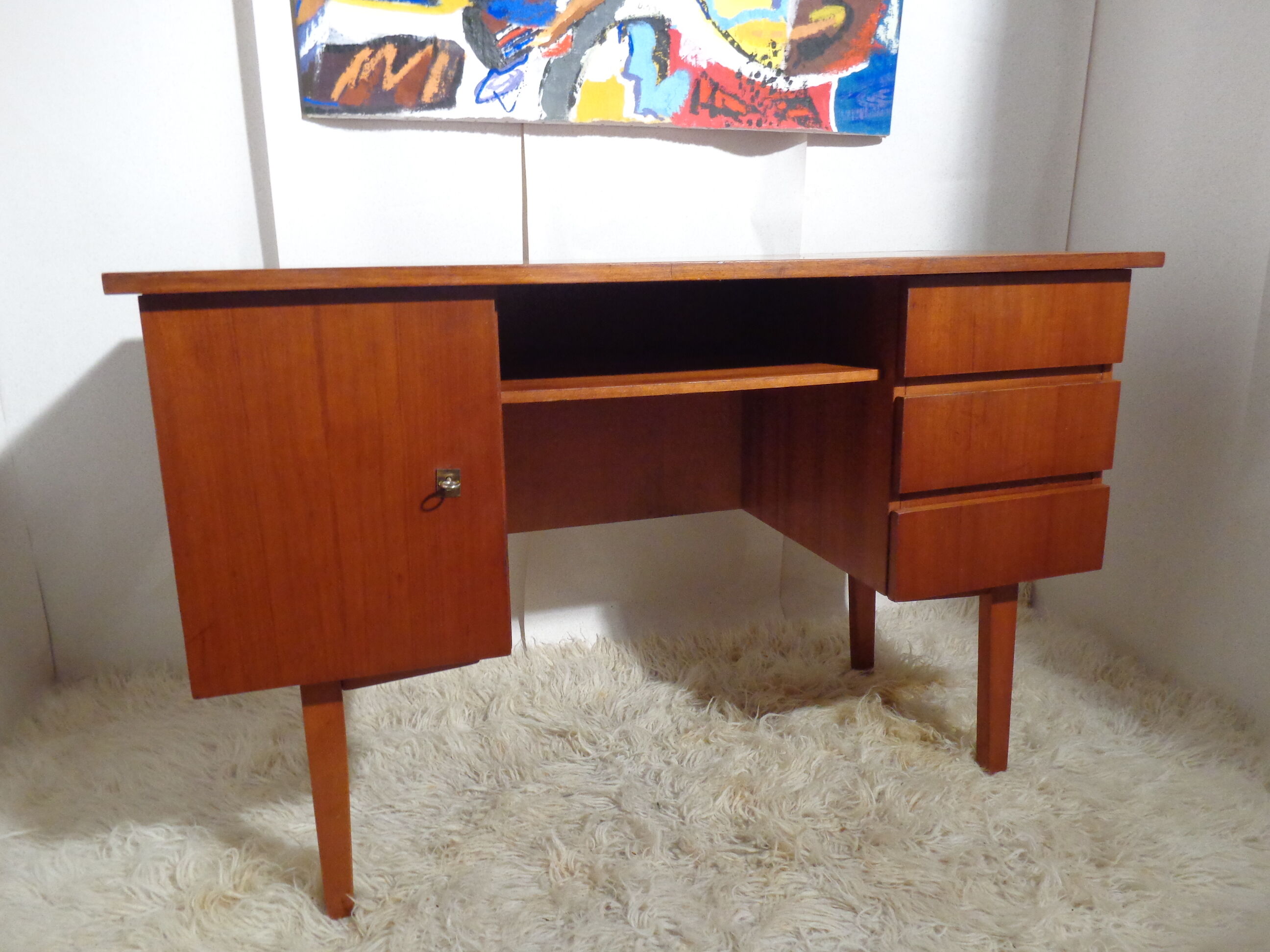Vintage desk from the 60s light oak