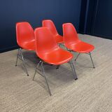 Set of 4 DSS chairs by Charles and Ray Eames for Vitra 2000s