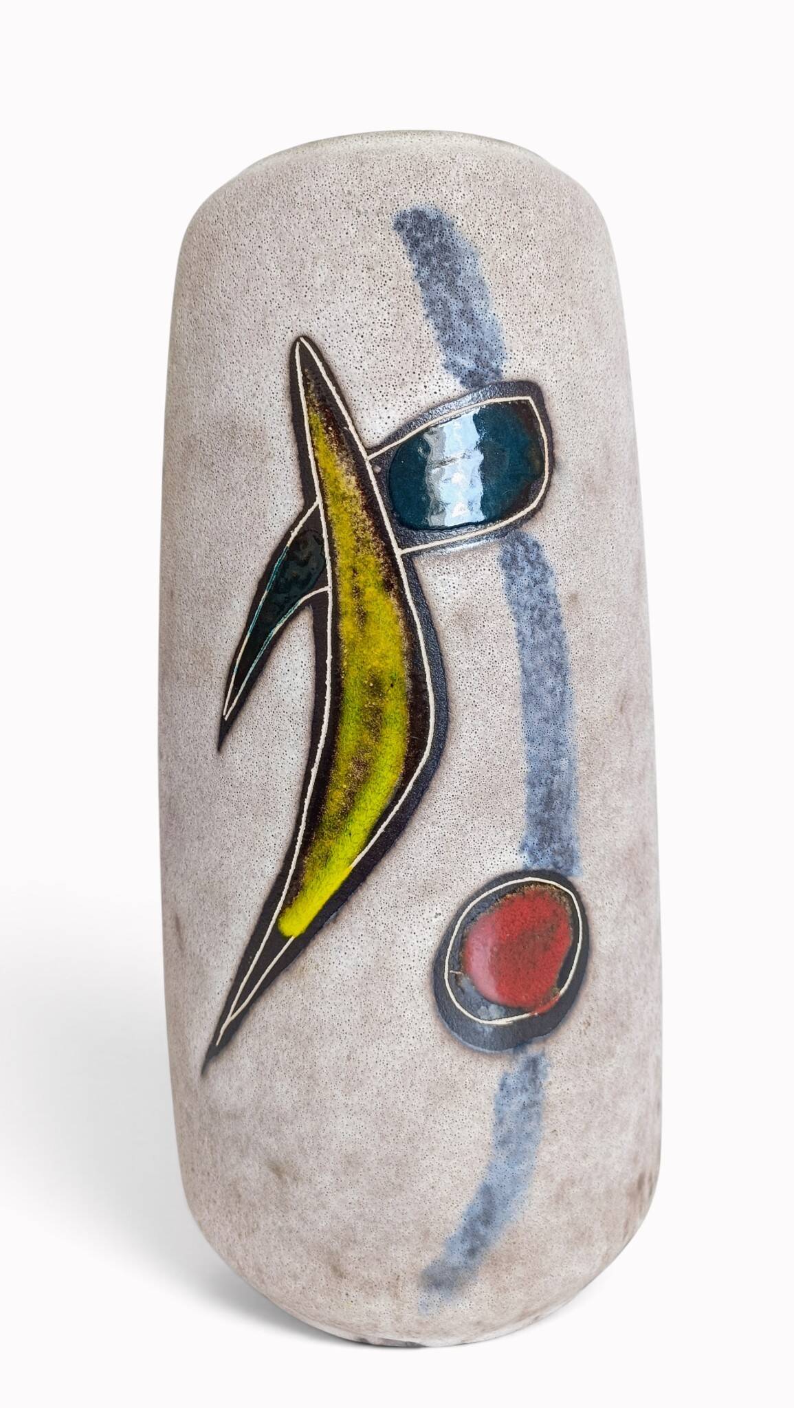 Mid-Century Scheurich Abstract Modernist Ceramic Vase, West Germany, 1960s