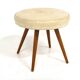 Scandinavian "tripod" stool in beechwood, Sweden, 1950