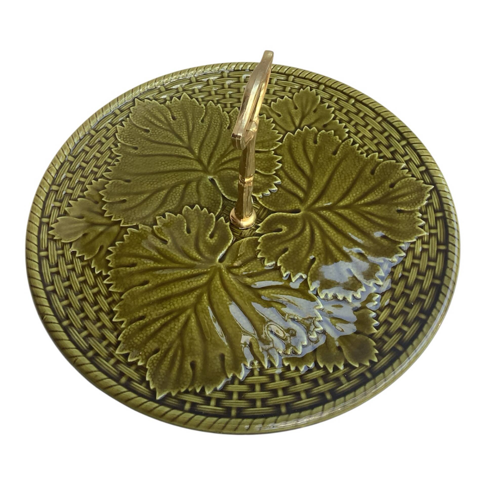 Enamelled Earthenware Cheese Plate GIEN