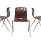Galvanitas Pagholz vintage school chairs