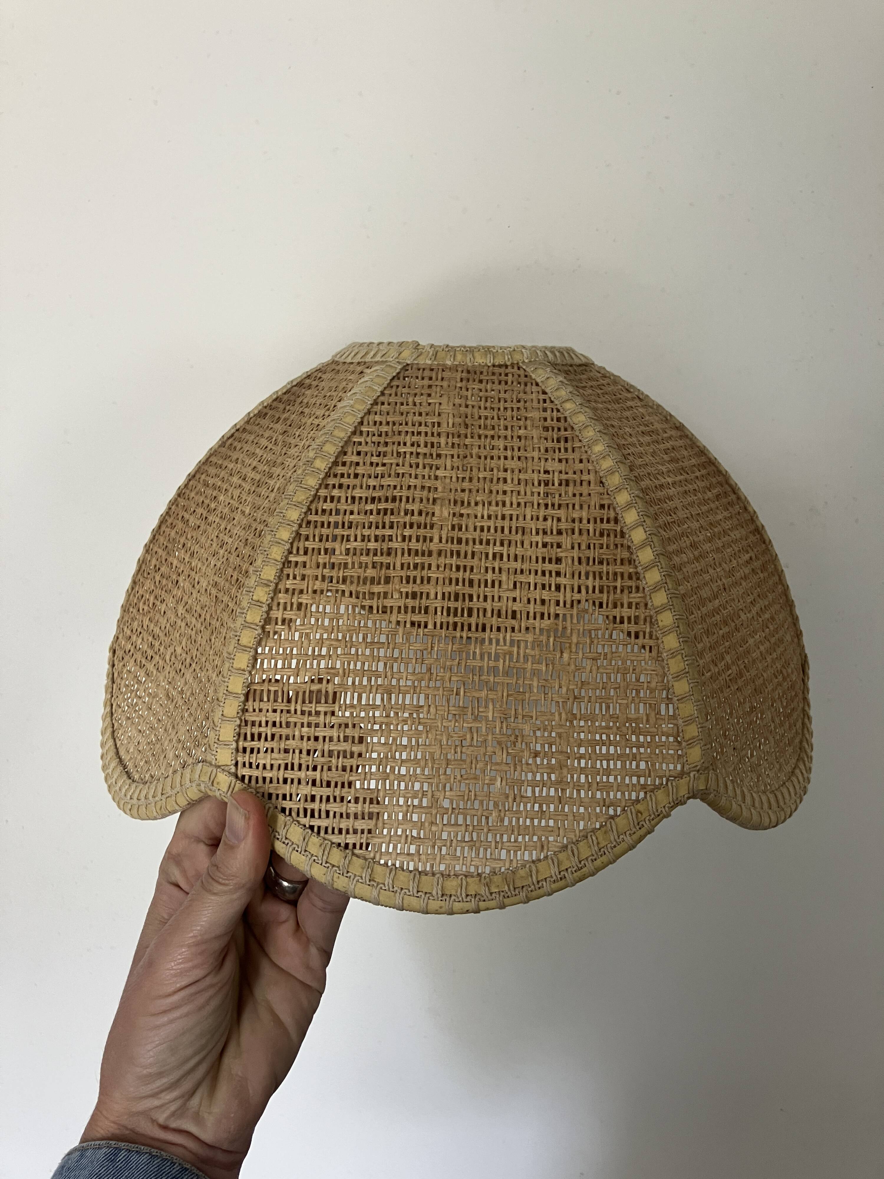 Vintage rattan lampshade