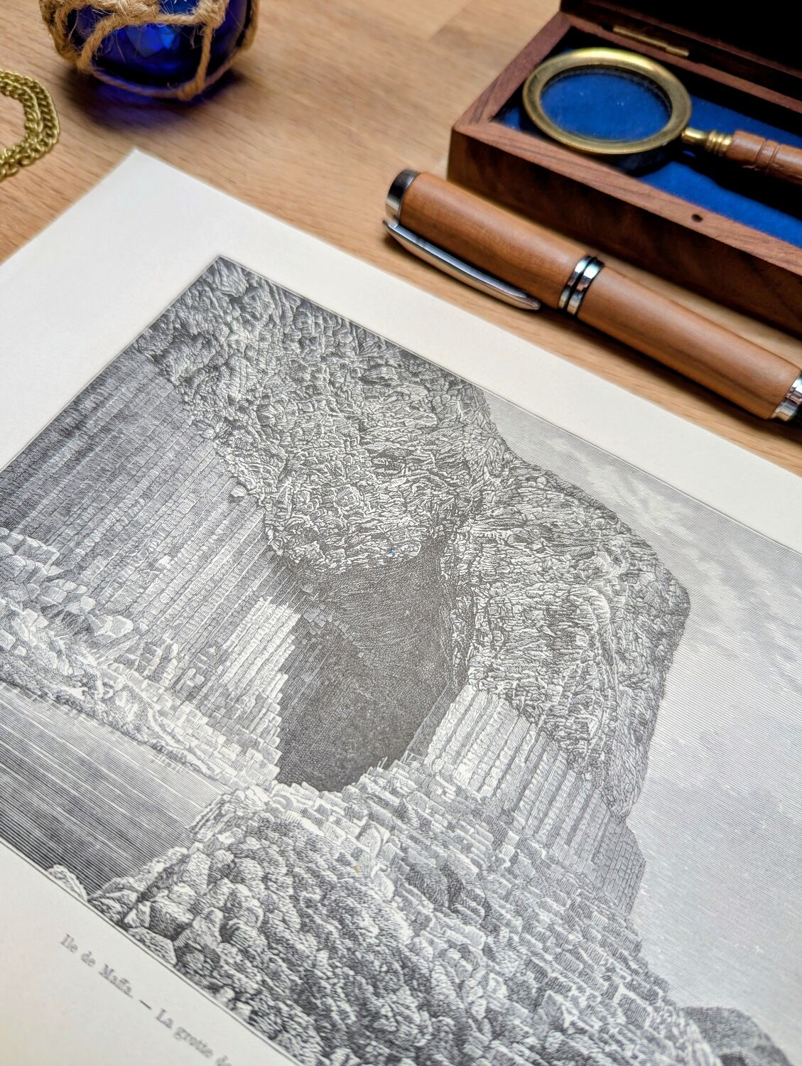 Printed in 1898, Fingal's Cave, Scotland.