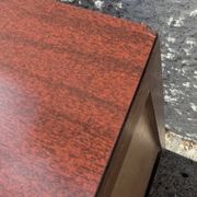Vintage bedside table from the 50s and 60s with compass legs, Mid Century.