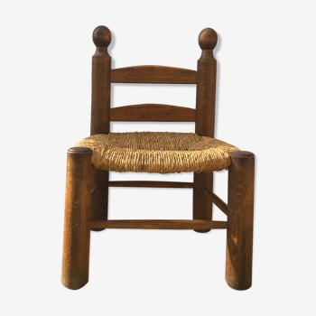 Braided rush low chair 1949