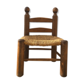 Chaise basse jonc tressé 1949