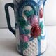 Vintage pitcher in slurry signed