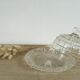 Cheese or dessert bell with glass tray
