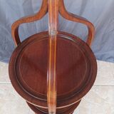 English pedestal table 3 mahogany trays