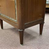 Art deco bedside table in mahogany and marble top