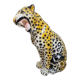 Vintage Italian handmade ceramic Leopard Cheetah sculpture